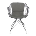 Free Sample Chrome Gold Metal European Style Model Bob Hy Frame Chromed Design Black Turquoise Outdoor Wire Chair Off